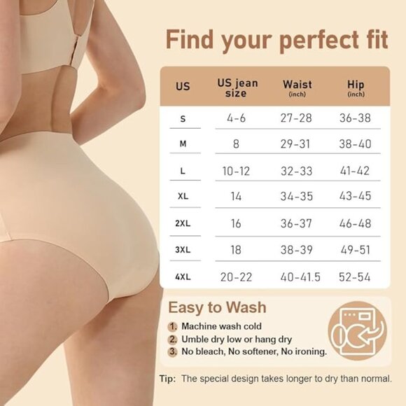 2 Incontinence Underwear for Women Leakproof Underwear Washable Seamless XXL - Picture 6 of 6